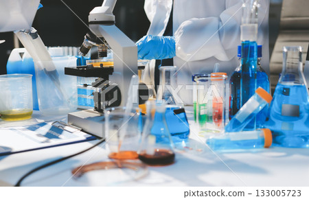 Researchers working in the clinical laboratory Researchers working in the clinical laboratory 133005723