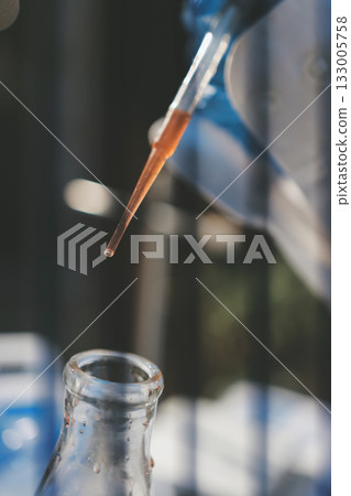 Researchers working in the clinical laboratory 133005758