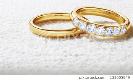 Simple wedding rings 133005949
