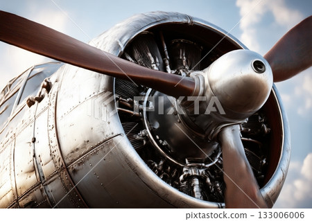 Plane propeller close up Plane propeller close up 133006006