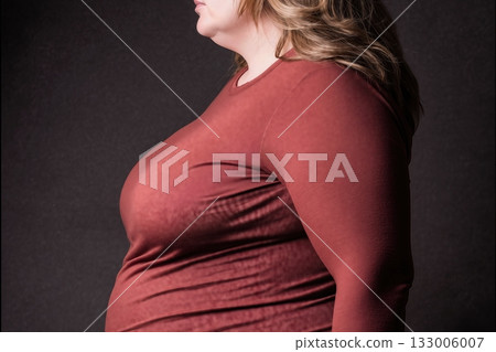 Obesity.Part of the female body 133006007