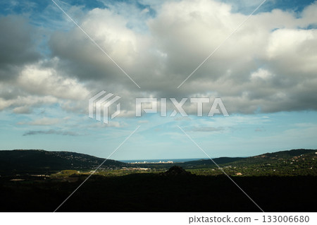 Dramatic cloudy sky with soft light tones Dramatic cloudy sky with soft light tones 133006680