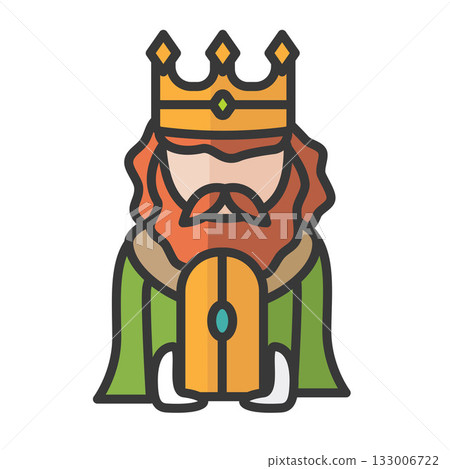 King Caspar. Three Kings. Three wise men avatar. The Magi icon 133006722