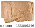 Multilayer parchment kraft paper isolated on white background. 133006846