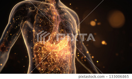 腹部發光的人形 133006865