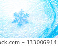 Image of snowflakes and the freezing cold of midwinter 133006914