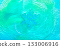 Snowflakes, green and blue 133006916