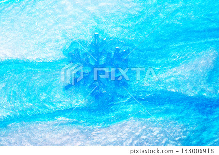 Image of snowflakes and cold winter streams 133006918