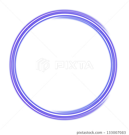 Blue luminous ring design (transparent background) 133007083