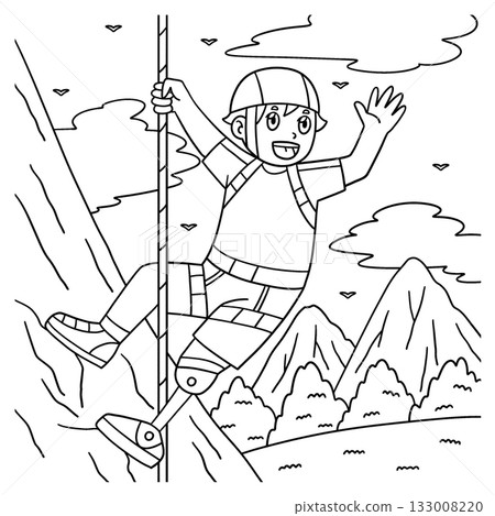 Inclusive and Adaptive Sports Boy in Climbing  133008220