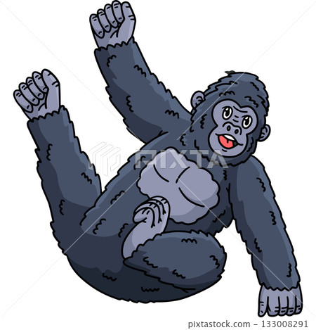 Gorilla Animal Hanging Cartoon Colored Clipart Gorilla Animal Hanging Cartoon Colored Clipart 133008291