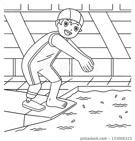 Inclusive and Adaptive Sports Girl Para Swimming  133008323