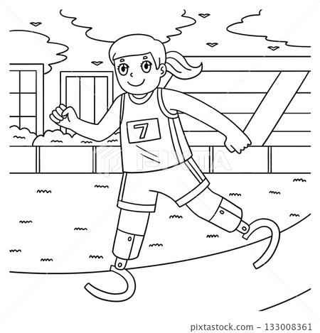 Inclusive and Adaptive Sports Girl Running Blades Inclusive and Adaptive Sports Girl Running Blades 133008361