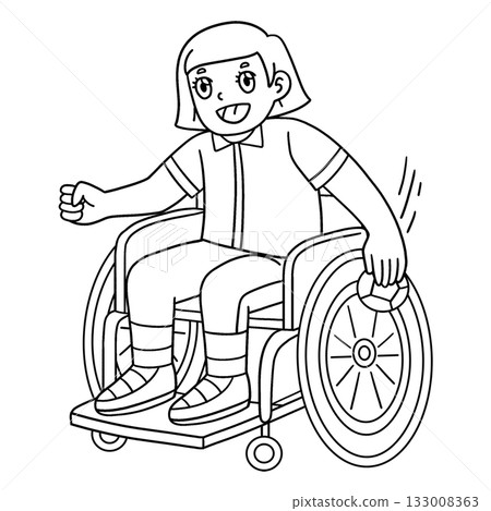 Inclusive and Adaptive Sports Girl Playing Boccia  133008363