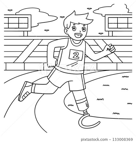 Inclusive and Adaptive Sports Boy Running Blades 133008369