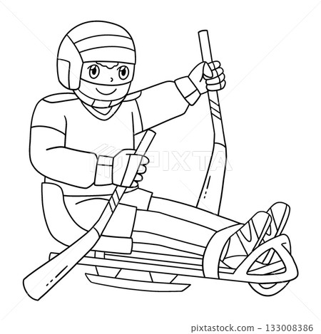 Inclusive and Adaptive Sports Boy Sledge Hockey  133008386