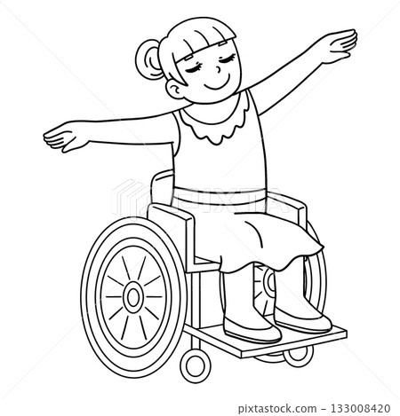 Inclusive and Adaptive Sports Girl Para Dancing Inclusive and Adaptive Sports Girl Para Dancing 133008420
