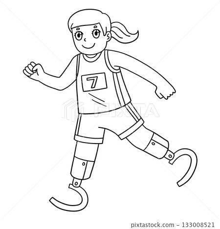 Inclusive and Adaptive Sports Girl Running Blades Inclusive and Adaptive Sports Girl Running Blades 133008521