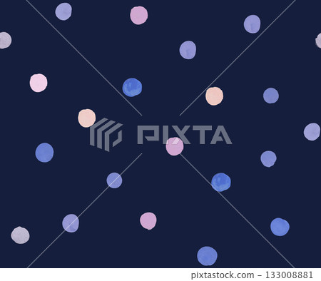Seamless pattern with irregular polka dots painted with gouache for textiles Seamless pattern with irregular polka dots painted with gouache for textiles 133008881