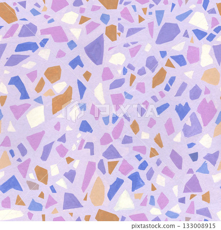 A seamless pattern texture of the stone in section, painted with gouache, for tiles and interior design A seamless pattern texture of the stone in section, painted with gouache, for tiles and interior design 133008915