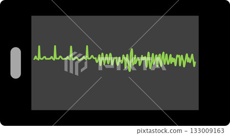 Electrocardiogram graphic material illustration Electrocardiogram graphic material illustration 133009163