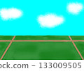 Rice field and sky illustration 133009505