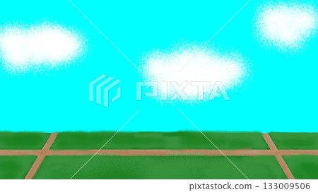 Rice field and sky illustration Rice field and sky illustration 133009506