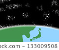 Japan, Earth and space illustrations. 133009508