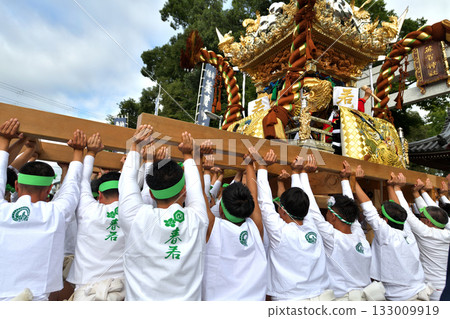 姬路、播州、英賀神社的秋祭，進入神社的小吃攤 133009919