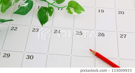 Calendar and red pencil Payday Business image 2:1 Calendar and red pencil Payday Business image 2:1 133009933