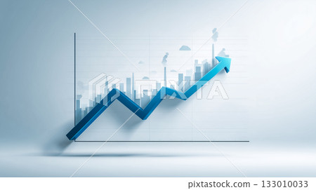 Visualizing economic growth – 3D upward arrows and city graphs 133010033