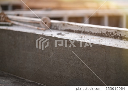 Concrete foundation close-up. High quality photo Concrete foundation close-up. High quality photo 133010064