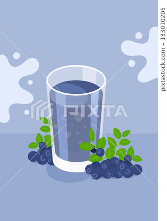 Blueberry smoothie stock illustration Blueberry smoothie stock illustration 133010205
