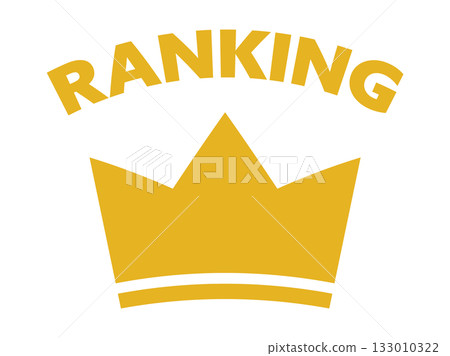 Ranking crown icon (simple gold design) 133010322