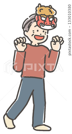 戴著惡魔面具的老者（爺爺） 133010380