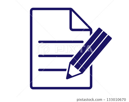 填寫標記（鋼筆和文件圖示） 133010670