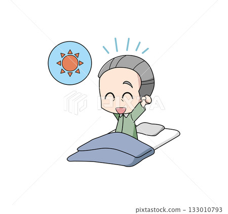 一位精神矍鑠的老人的插圖 133010793