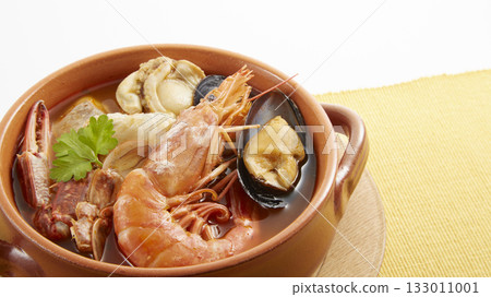Bouillabaisse - a traditional seafood stew originating from Marseille, southern France Bouillabaisse - a traditional seafood stew originating from Marseille, southern France 133011001