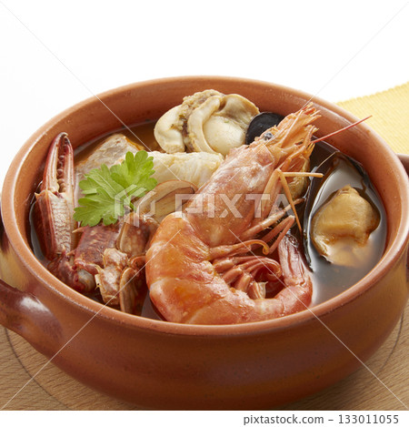 Bouillabaisse - a traditional seafood stew originating from Marseille, southern France Bouillabaisse - a traditional seafood stew originating from Marseille, southern France 133011055
