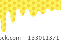 Dripping honey frame illustration Honeycomb structure Background pattern 133011371