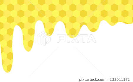 滴蜜的框架插圖 蜂巢結構 背景圖案 133011371