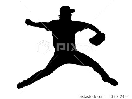 baseball player silhouette 133012494