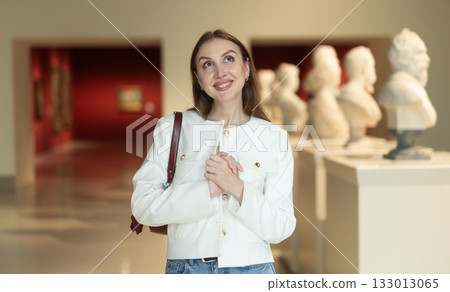 Woman in the Sculpture Museum Woman in the Sculpture Museum 133013065