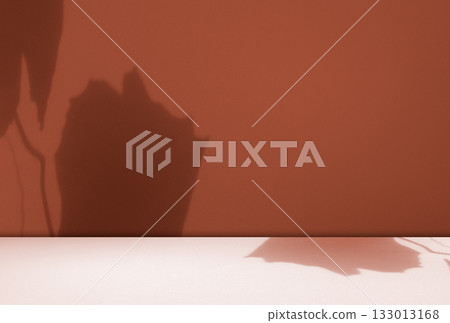 Brown Background Dark Stand Product Cosmetic Display Chocolate Color Shadow Pastel Gradient Luxury Table Minimal Wall Floor Platform Beige Studio Backdrop Scene Podium Mockup Room Stage Abstract. 133013168