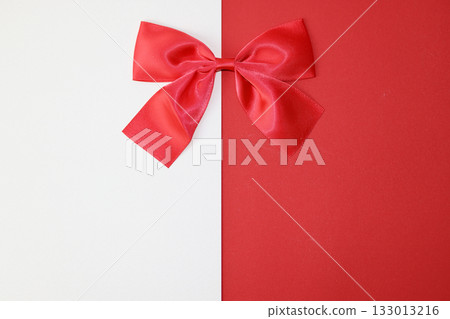 Ribbon background white and red 133013216