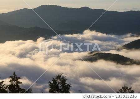 Tengu Plateau, Sea of Clouds, and the Mountains of Shikoku (Tsuno Town, Kochi Prefecture) Tengu Plateau, Sea of Clouds, and the Mountains of Shikoku (Tsuno Town, Kochi Prefecture) 133013230