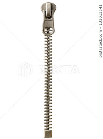 steel zipper isolated on white 133013541