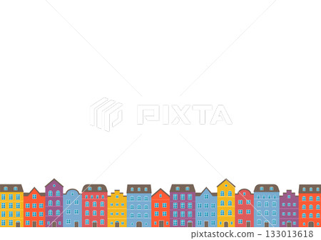 A town lined with European-style buildings A town lined with European-style buildings 133013618