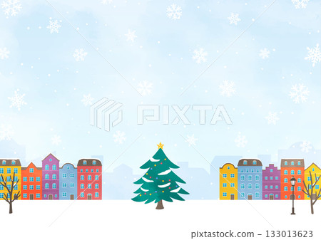 Snowy Christmas street Snowy Christmas street 133013623