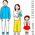 Father, mother, daughter and baby illustration 133013833